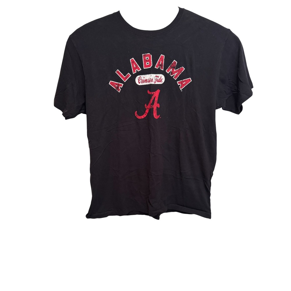 E5 Alabama Crimson Tide Men 2X Black NCAA College Football Graphic T-Shirt